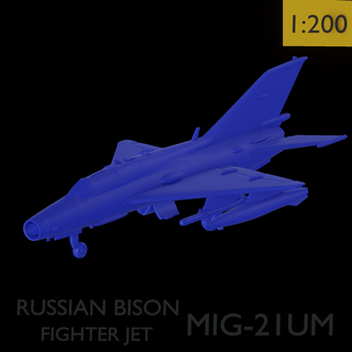mig 21 um dual seater Game russia russian jet fighter aircraft mig-21 21d 3d print model - Mito3D