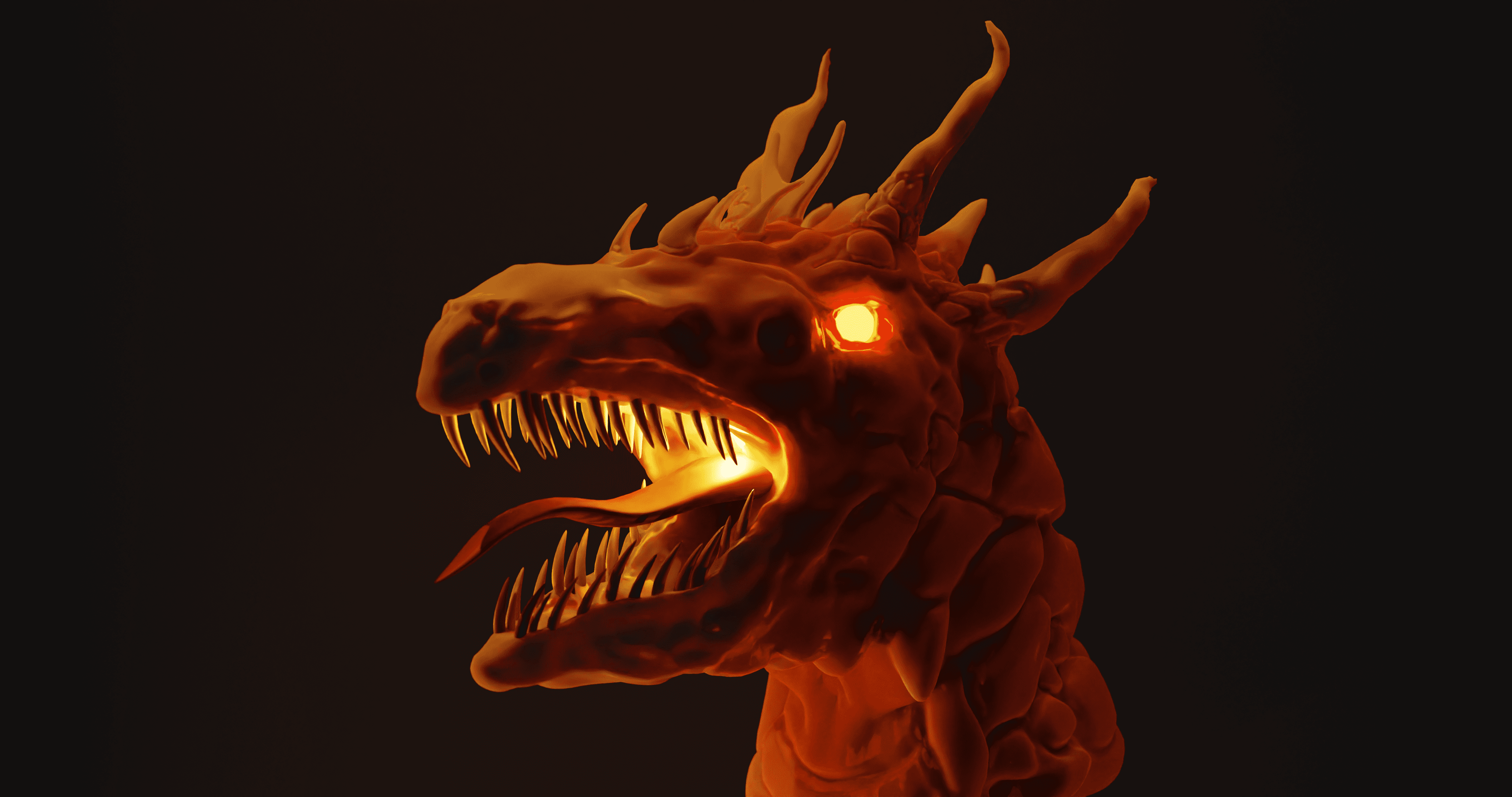 might dragon head creature animal fantasy 3D print model - Mito3D
