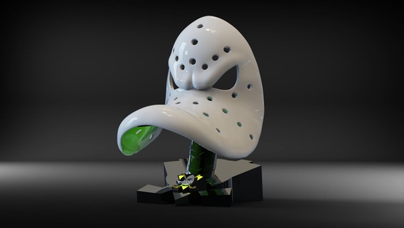 mighty ducks mask stand 3d print model - Mito3D