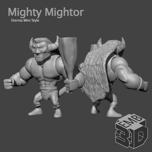 poderoso fundador eternia Mini's estilo 80s acción figura bárbaro mazmorras dragones fantasía cifras greyskull man masculino maestros universo miniatura miniaturas motu músculos juguete Clásico 3D print model - Mito3D