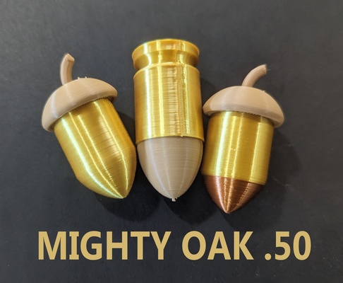 mächtig eiche 50 kaliber eichel munition 3d print model - Mito3D