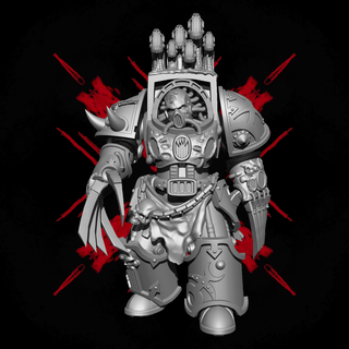mighty slaughter sergeant Game demon chaos war hammer tabletop proxy gaming wargame khor warrior tank tractor 3d print model - Mito3D
