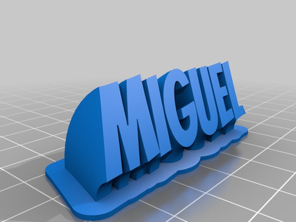 miguel customized office 3d print model - Mito3D