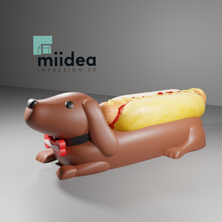 mexilhão completo transportadora salsicha porta cheio suporte linguiça cachorro quente impresion3d 3d print model - Mito3D