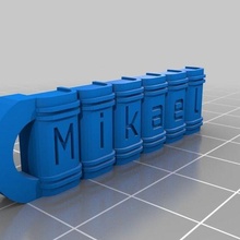 mikael gioielleria personalizzato Portachiavi 3d print model - Mito3D