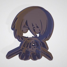 Mikasa biscuit coupeur attaque Titan shingeki kyojin moule cuisinier roulette Accueil maison cuisine conception geek intello 3d print model - Mito3D