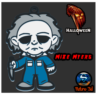 mike myers halloween key chain Jewelry v 3d print model - Mito3D