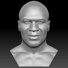 Mike Tyson buste 3d impression art floyd Mayweather boxe boxeur combattant ufc célébrité célèbre sculpture miniature statue 3d print model - Mito3D