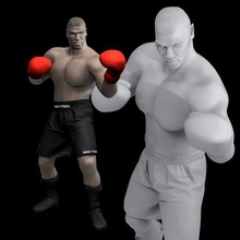 mike tyson fighting 3d print model - Mito3D