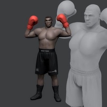 Mike Tyson poids léger 3d print model - Mito3D