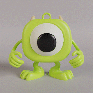 Mike Wazowski Kunst Weihnachten Ornament Monster inc Schlüsselbund 3d print model - Mito3D