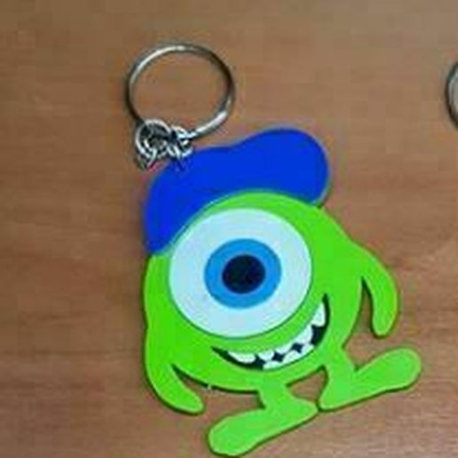 Mike Wazowski Schlüsselbund Schlüssel Ring Monster inc 3D print model - Mito3D