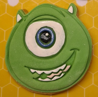 mike wazowski monsters inc disney themed cookie cutter stamper embosser fondant pixar 3d print model - Mito3D