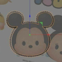 mikey ratón Galleta cortador tsum estilo Mickey raton miguelito cocina_comedor 3d print model - Mito3D