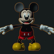 mikey mouse fant art divers fantas 3d print model - Mito3D