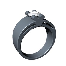 mikey mouse anillo la joyería ojal gema 3d print model - Mito3D