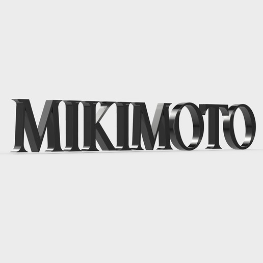 mikimoto logo fashion boutique brand clothing design model shop store character emblem style models symbol luxury accessories moda stylish trend logotipe logotype print printable 3D print model - Mito3D