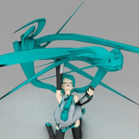 miku redemption art people vocaloid supportless hatsune 3D print model - Mito3D