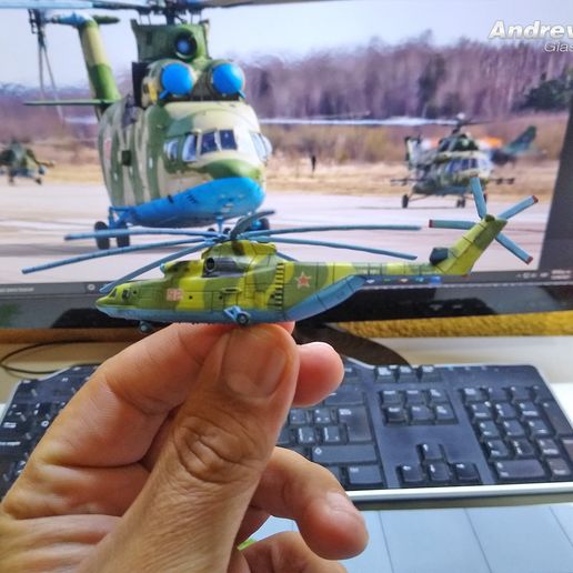 mil mi-26 cargo helicopter game military 1 200 400 3D print model - Mito3D