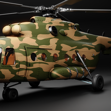 mil mi-8 hip helicopter resin model scale assembly multiple parts high sla dlp russian 3d print model - Mito3D