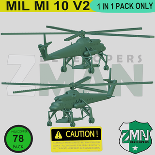 mil mi 10 helicopter v2 10k mil-10 rotorcraft 1 200 sla fdm zmanora russian 3d print model - Mito3D
