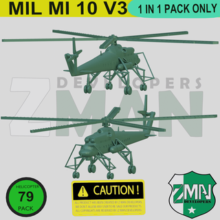 mil mi 10 helicopter v3 10k mil-10 rotorcraft 1 200 sla fdm zmanora russian 3d print model - Mito3D