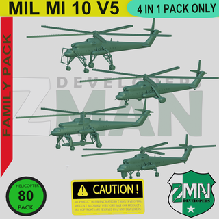 mil mi 10 helicopter v5 one 10k mil-10 rotorcraft 1 200 sla fdm zmanora russian 3d print model - Mito3D