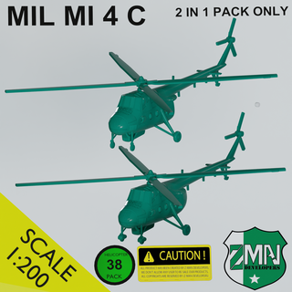 mi 4 2 1 helikopter c mil4 rotorcraft reçine sla 200 3d print model - Mito3D