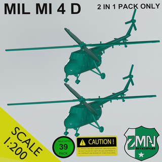 mil mi 4 2 1 helicopter mil4 rotorcraft resin sla 200 3d print model - Mito3D