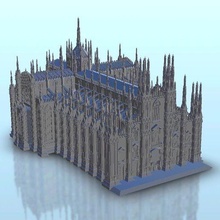 Milan katedral alevler savaş cıvata aksiyon imparatorluk barok yaş Sigmar modern Warhammer mimari ev küçük resimler bina manzara oyunu rakamlar oyun arazi 3d print model - Mito3D