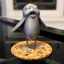mildly infuriated porg art geek angry birds animal episode nerd screaming sculpture standing star wars zbrush 3d print model - Mito3D