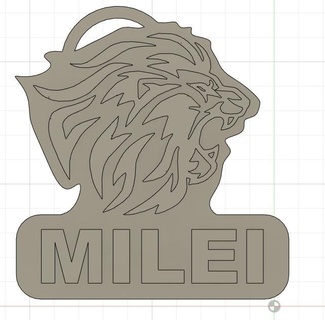 milei 2023 argentina president keychain key rings keichain leon freedom 3d funk pop 3d print model - Mito3D