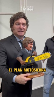 milei chainsaw plan wig javier dollar libertarian argentina funko 3d print model - Mito3D