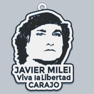 milei key ring keychain javier freedom inspirational phrases policy liberalism 3d design activism liberal principles defender political thinking argentina economy social change individual rights rousing speech 3d print model - Mito3D