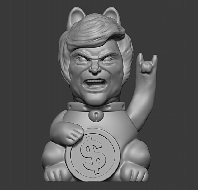 barmherzig Kätzchen verschiedene Javier Libertäre Freiheit Fortschritte Präsident Argentinien Kitty Katze Glück Humor 3D print model - Mito3D