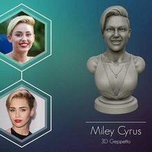 Miley Cyrus 3d yazdırılabilir heykel model Sanat Vesika kız moda mermer Kadın ödül heykelcik galeri Yunan heykeller 3d print model - Mito3D