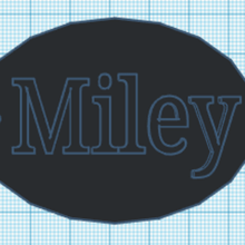 miley key ring fashion name keychain 3d print model - Mito3D