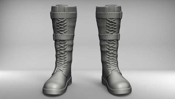 militaire bottes tactique guerre guerrier mocassins chaussures homme femme armée 3d print model - Mito3D