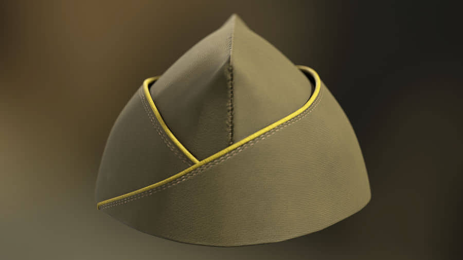 askeri şapka özel moda 3D print model - Mito3D