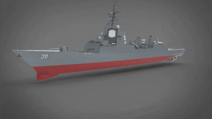 military destroyer ship frigate corvette marine boat yacht war aircraft 3d print model - Mito3D