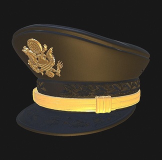 militare generale cappello vari esercito logo degli Uniti usarmylogo soldato berretto 3d print model - Mito3D