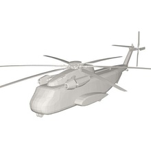 military helicopter concept 3d print model - Mito3D