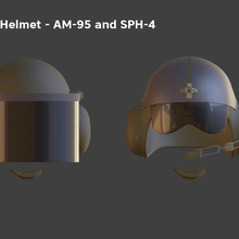 military helmet am-95 sph-4 fashion soldier war action gun pilot ops sniper helm shooter battlefield cod cosplay shield 3d print model - Mito3D