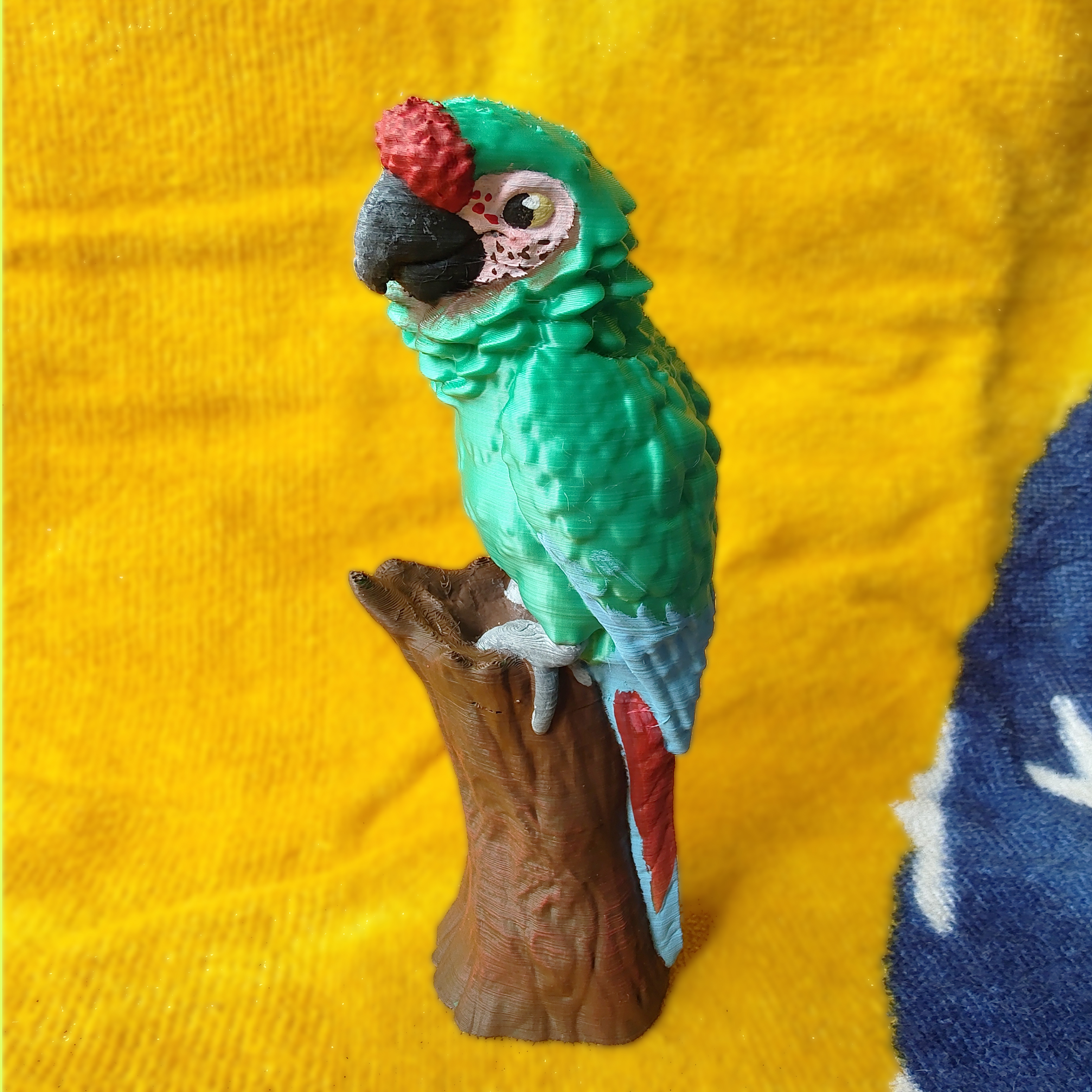 askeri Amerika papağanı Sanat papağan kuş heykel dekor dekorasyon 3D print model - Mito3D
