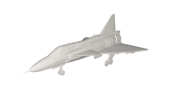 military plane concept jet fighter scifi vehicle aircraft air airline passenger commercial airplane airliner 3d print model - Mito3D