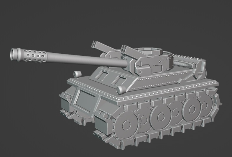 askeri tank oyun kanon masaüstü masa oyunları minyatür mini diyorama dekor 3D print model - Mito3D