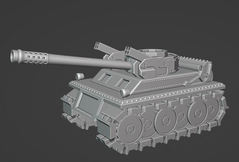 militar tanque juego canon mesa juegos miniatura mini diorama decoración 3d print model - Mito3D