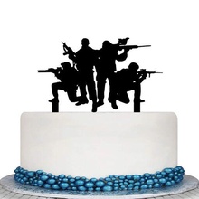 militar sombrero copa pastel fondant cumpleaños 3d print model - Mito3D