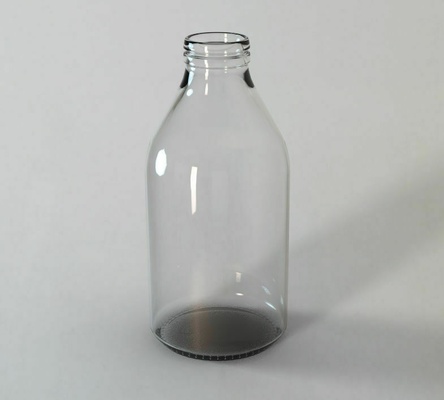milk bottle 3d model drink cream breakfast glass fridge cow food beverage household kitchenware 3d print model - Mito3D