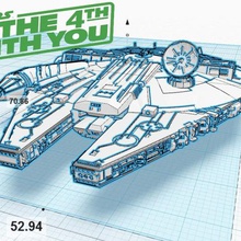 millennium falcon hi-res oyun 3d print model - Mito3D
